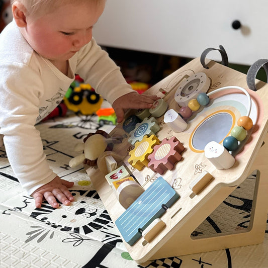 Woopie Green medinė veiklos lenta „Namelis“ 2in1 – nuotrauka 2