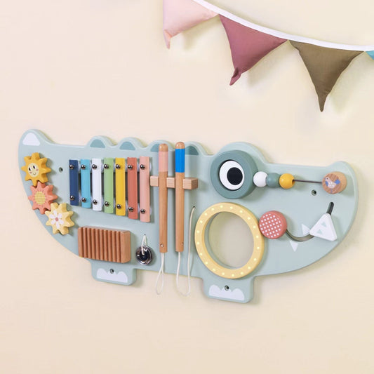 Tooky Toy medinė krokodilo veiklos lenta – 2 nuotrauka