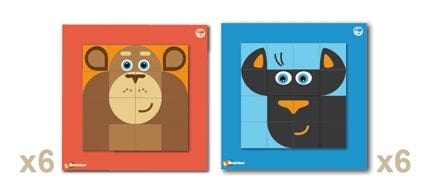 Magnetinių mozaikų rinkinys, 6 vaikams Žaislai Magnetiniai