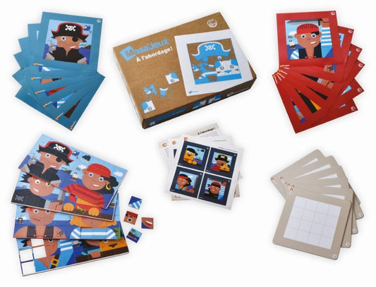 Magnetinių mozaikų rinkinys Piratai, 6 vaikams Žaislai Magnetiniai