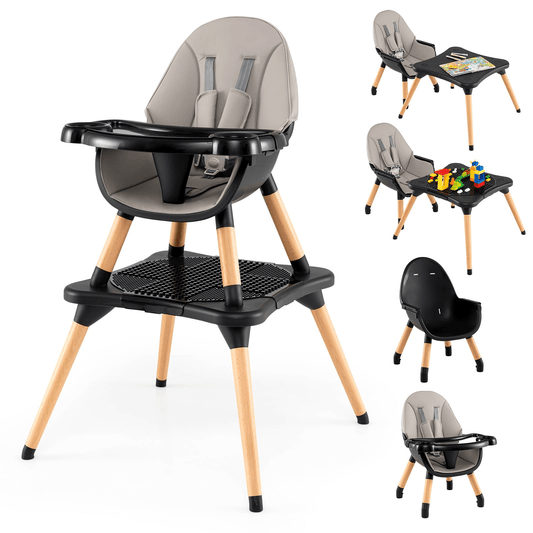 Maitinimo Kėdutė 6in1 Su Kaladėlių Padėklu Ir Dvigubu Padėklu 62 x 62 x 100 cm Maitinimo Kėdutės