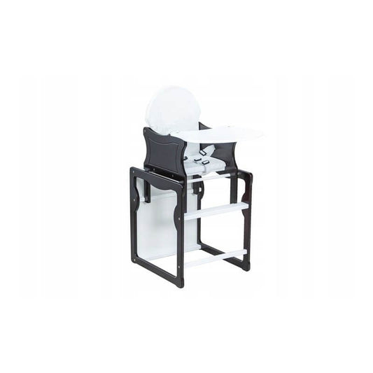 Maitinimo Kėdutė Ir Staliukas Viename Paminkštinta Kėdė Saugos Diržai Juoda Maitinimo Kėdutės