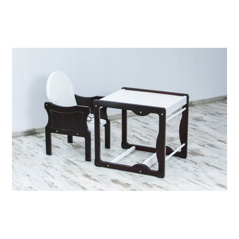 Maitinimo Kėdutė Ir Staliukas Viename Paminkštinta Kėdė Saugos Diržai Juoda Maitinimo Kėdutės