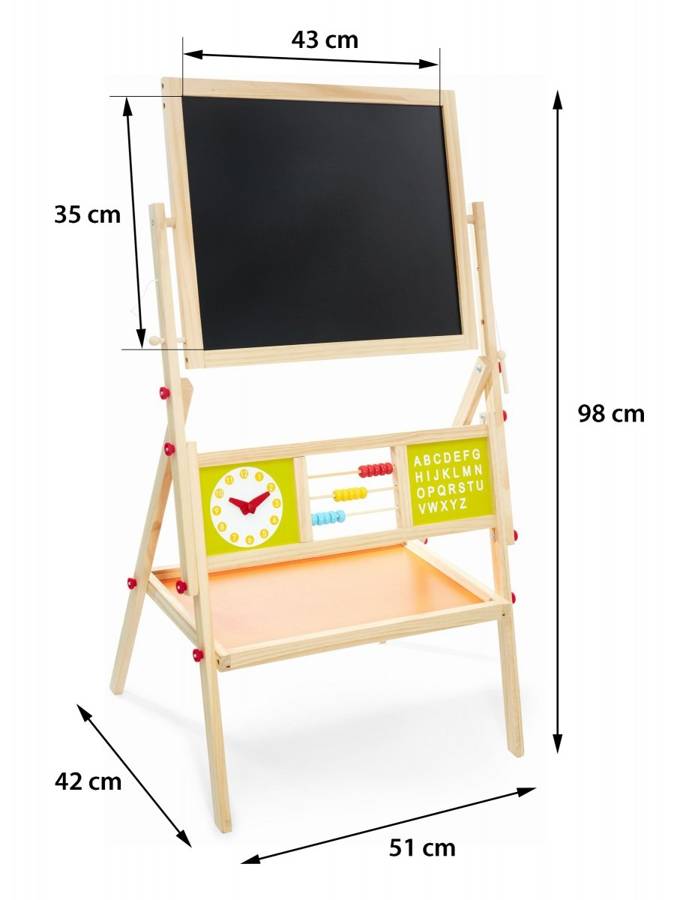 Mamabrum Dvipusė Piešimo Lenta 2in1 Magnetinė Ir Kreidinė Lenta Vaikams Piešimo Lentos