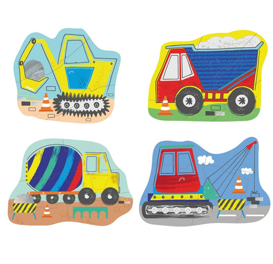 Mano pirmosios dėlionės, Statybos, 4 dėlionės (3, 4, 6, 8 detalių)