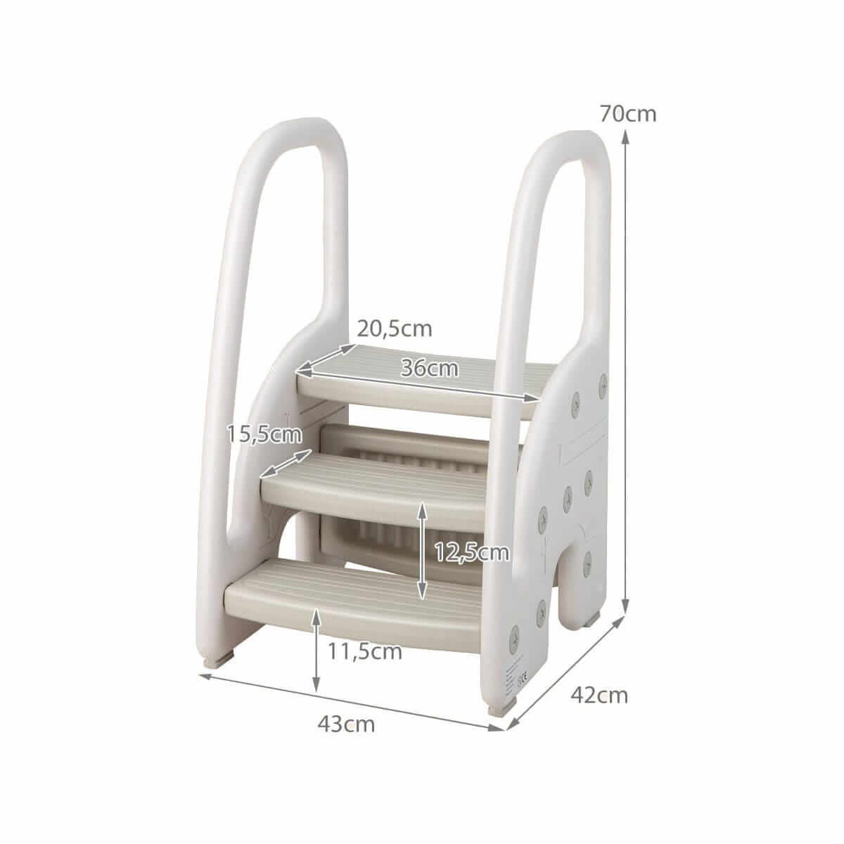 Mažylių Platforma Kopėčios Vaikams Pilka Spalva Montessori bokštelis