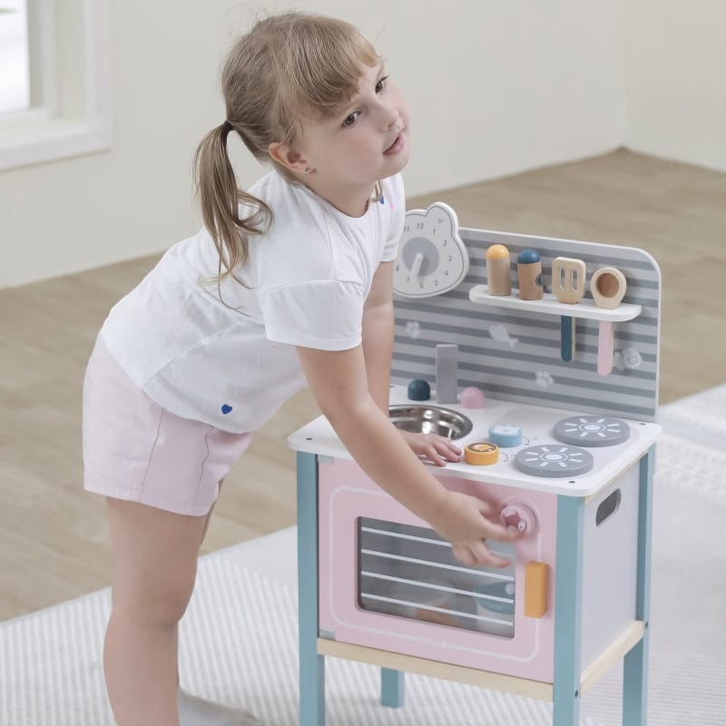 Medinė Virtuvėlė Vaikams Su Priedais Viga Toys Žaislai Vaikams Ir Kūdikiams