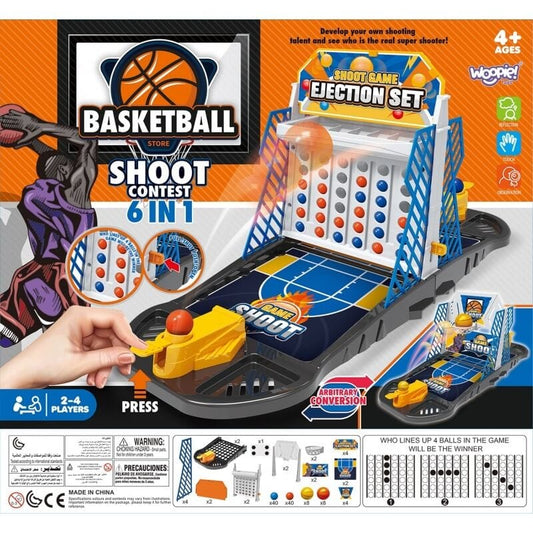 Mini Krepšinio Žaidimas Vaikams 6in1 Su Lankais Arkadiniai Žaidimai
