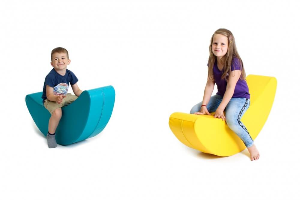 Minkšta Supynė Rokeris Bananas Geltona 100 x 40 x 25 cm IGLU Minkštos Žaidimų Aikštelės