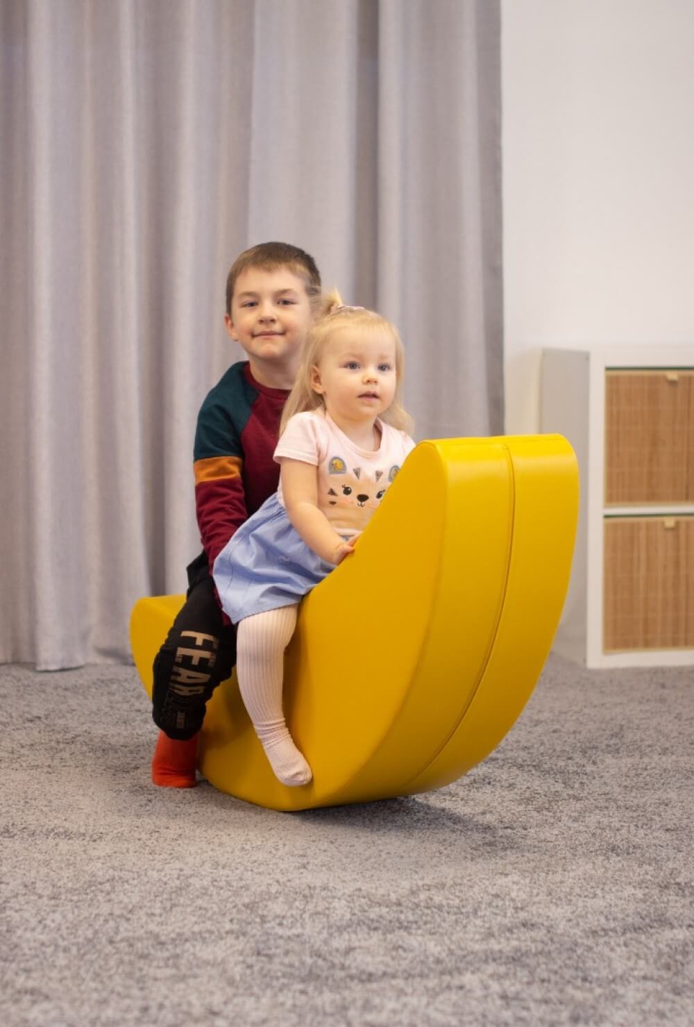Minkšta Supynė Rokeris Bananas Geltona 100 x 40 x 25 cm IGLU Minkštos Žaidimų Aikštelės