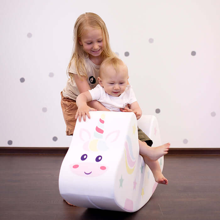 Minkšta Supynė Rokeris Unicorn Minkštos Žaidimų Aikštelės