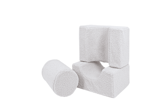 Minkšta Žaidimų Aikštelė Vaikams, Bearly Rinkinys 3 Dalys, Baltas Minkštos Žaidimų Aikštelės