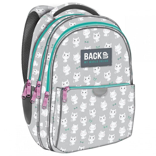 Mokyklinė Kuprinė Pradinukams Paaugliams Su Kačiukais BackUp 39 cm Kuprinės