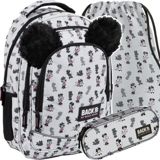 Mokyklinis Rinkinys 3in1 Kuprinė Minnie Mouse 42 cm BackUP Kuprinės
