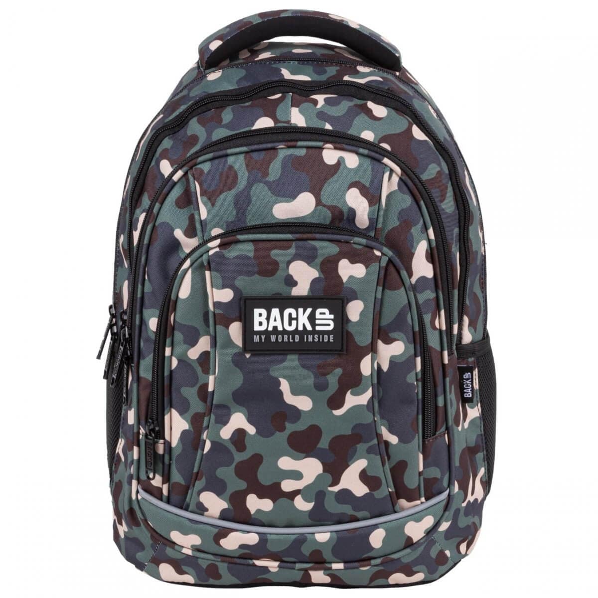Mokyklinis Rinkinys 5in1 Kamufliažinė Karinė Kuprinė 42 cm BackUP Kuprinės