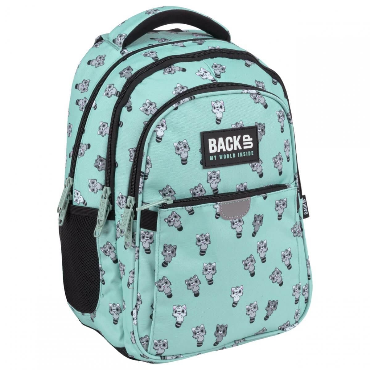 Mokyklinis Rinkinys 5in1 Kuprinė 39 cm BackUP Aquamarine Kuprinės