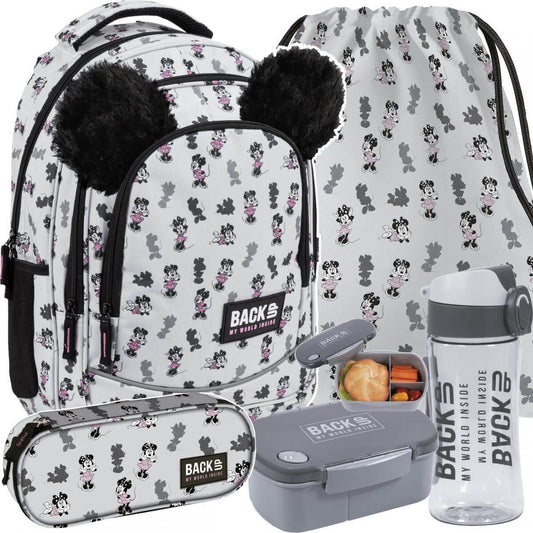 Mokyklinis Rinkinys 5in1 Kuprinė Minnie Mouse 42 cm BackUP Kuprinės