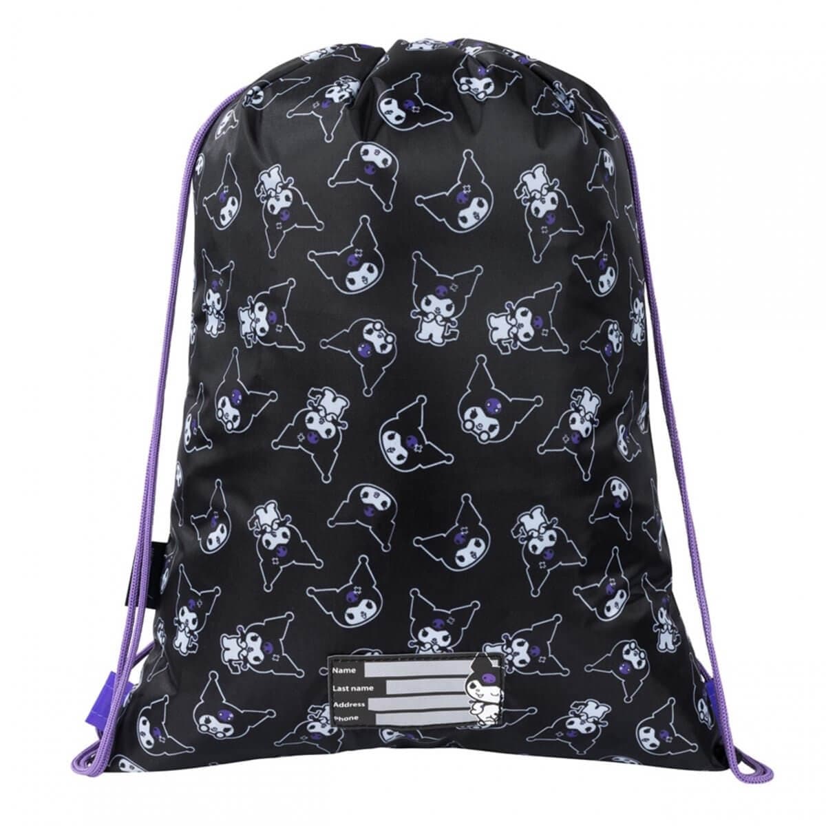 Mokyklinis Rinkinys Kuprinė Su Kuromi Dizainu Ir Priedais Mokyklai 40x28x18 cm Kuprinė Rinkinys