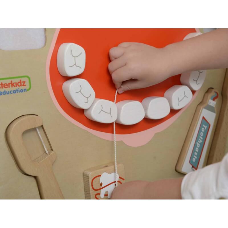 Montessori Edukacinė Medinė Lenta Masterkidz Burnos Higiena Skonių Pažinimas Montessori Veiklos Lentos