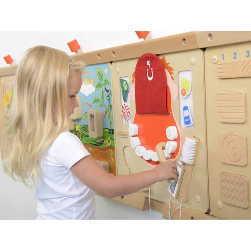 Montessori Edukacinė Medinė Lenta Masterkidz Burnos Higiena Skonių Pažinimas Montessori Veiklos Lentos