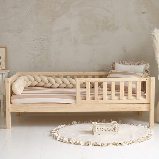 Natūrali vaikiška lova Basic Love 200 × 90 cm su 19,5 cm kojelėmis Lovos Vienvietės