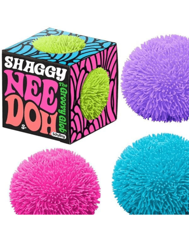 NeeDoh Sensorinis Minkštas Kamuoliukas Shaggy 8 cm 4 Spalvos Sensoriniai Žaislai