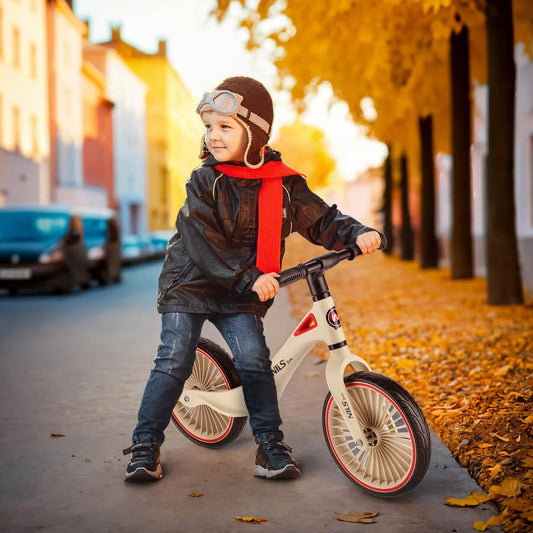 Nils Balansinis Dviratis Vaikams 2-5 Metų 12 Colių PU Ratai Balansinis Dviratis