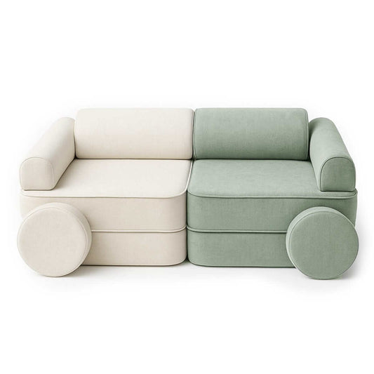Playsofa Pocket Duo Modulinė Vaikiška Sofa MELLOW, 8 Elementai, 120 cm Modulinės sofos 2