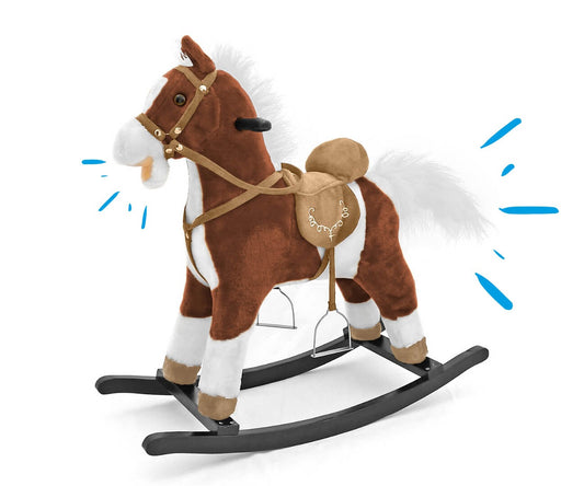 Pliušinis Supamasis Arkliukas Mustang Su Garsais Ir Judesiais – 65 cm Supamieji Arkliukai