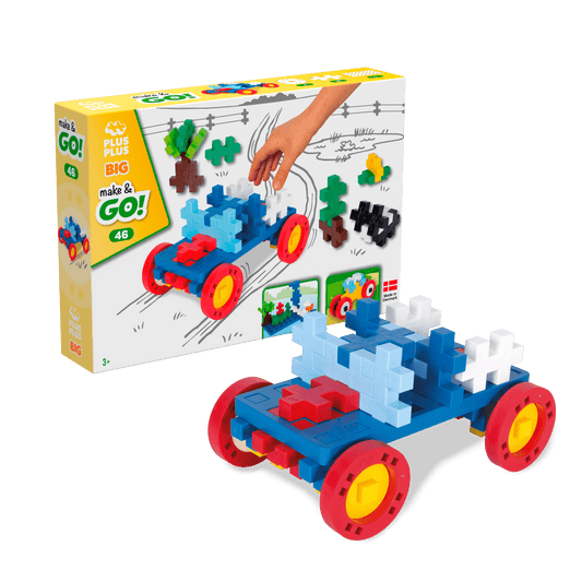 Plus Plus konstruktorius DIDELĖS detalės Statyk ir važiuok 46