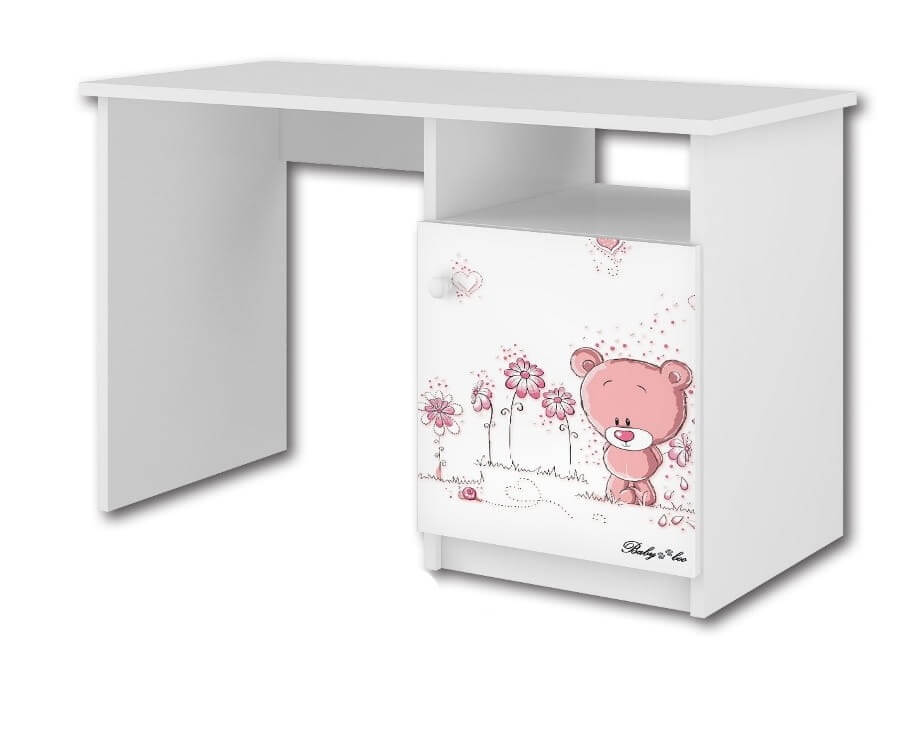 Rašomasis Stalas Vaikui Su Spintele Ir Lentynėle "Rožinis Lokys" Desks Kids