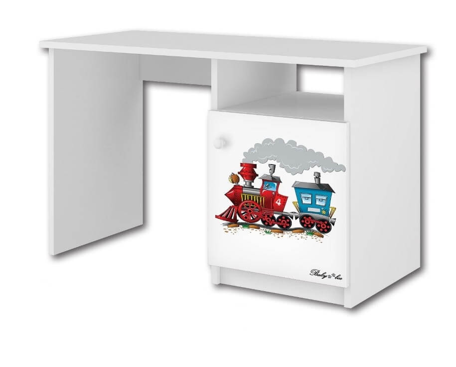 Rašomasis Stalas Vaikui Su Spintele Ir Lentynėle "Traukinys" Desks Kids