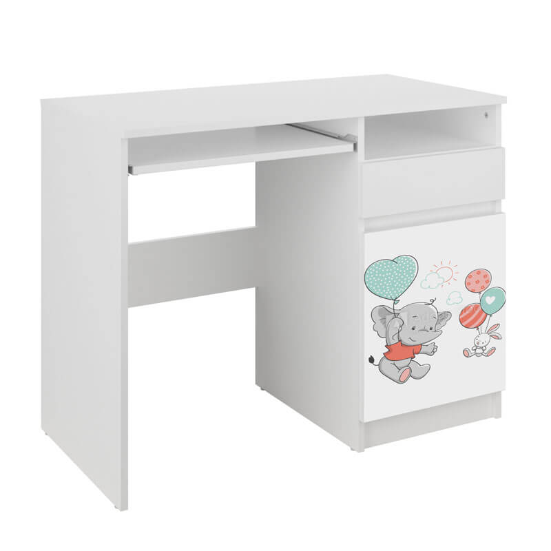 Rašomasis Stalas Vaikui Su Spintele Ir Stalčiumi N35 "Drambliukas" Desks Kids