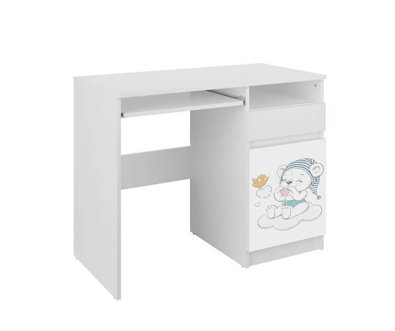 Rašomasis Stalas Vaikui Su Spintele Ir Stalčiumi N35 "Meškiukas" Desks Kids