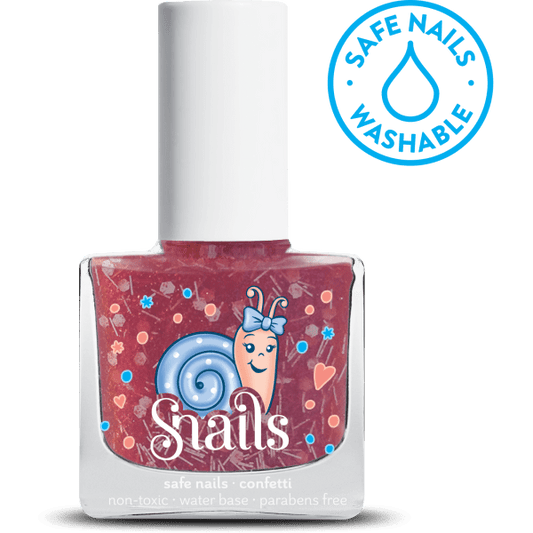 Rausvas konfeti - NUPLAUNAMAS nagų lakas