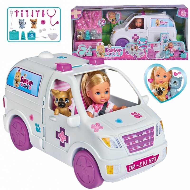 Simba Doctor Evi Greitosios Pagalbos Automobilis 2w1 Žaislai Vaikams Ir Kūdikiams