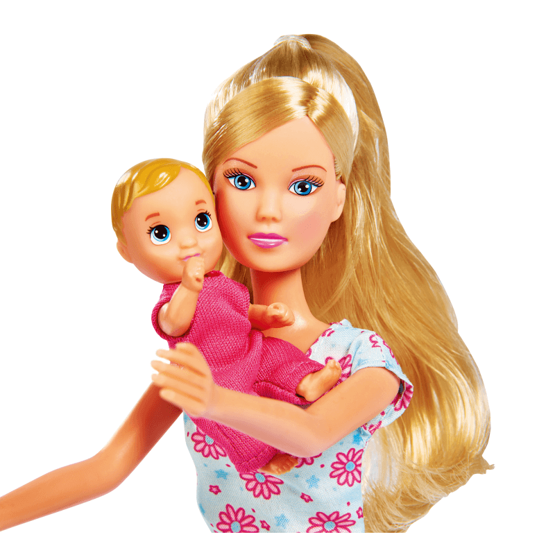 Simba Steffi Love Mama Lėlė Vaikų Kambaryje Su 3 Vaikais 28 Vnt. Lėlės Lėlių Rūbai Ir Priedai