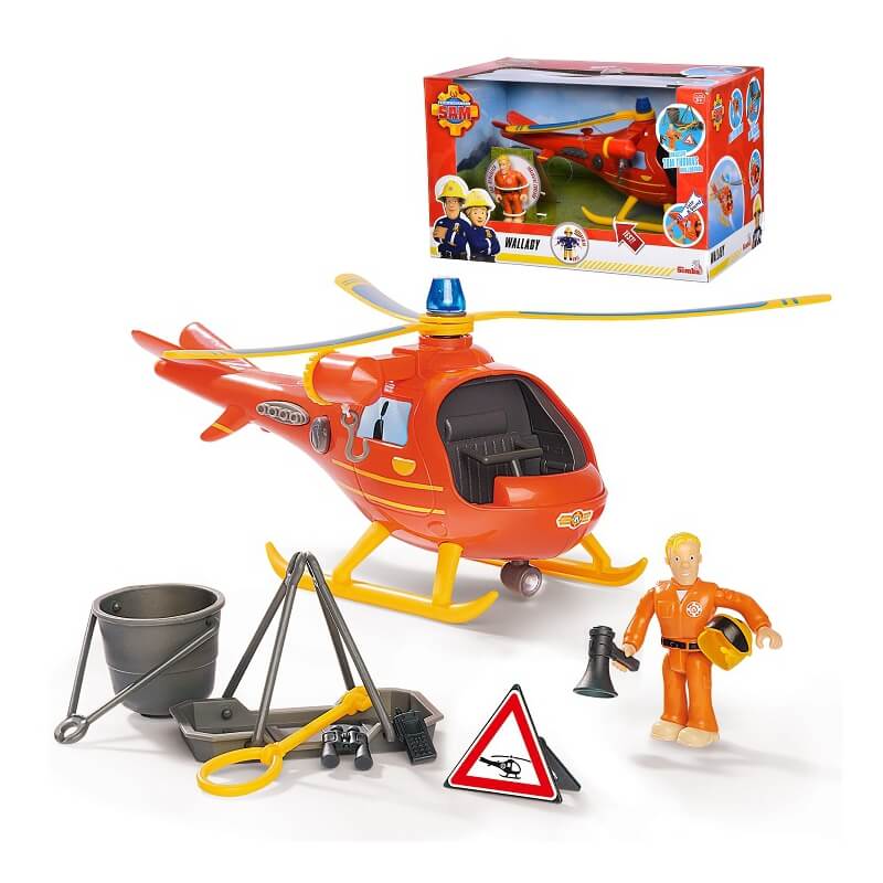 SIMBA Strażak Sam Helikopter Wallaby z Figurką Tom Ratowniczy Žaislai Vaikams