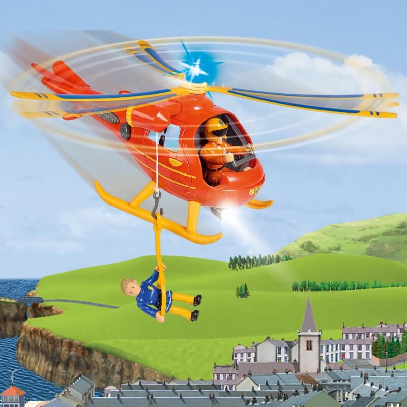 SIMBA Strażak Sam Helikopter Wallaby z Figurką Tom Ratowniczy Žaislai Vaikams