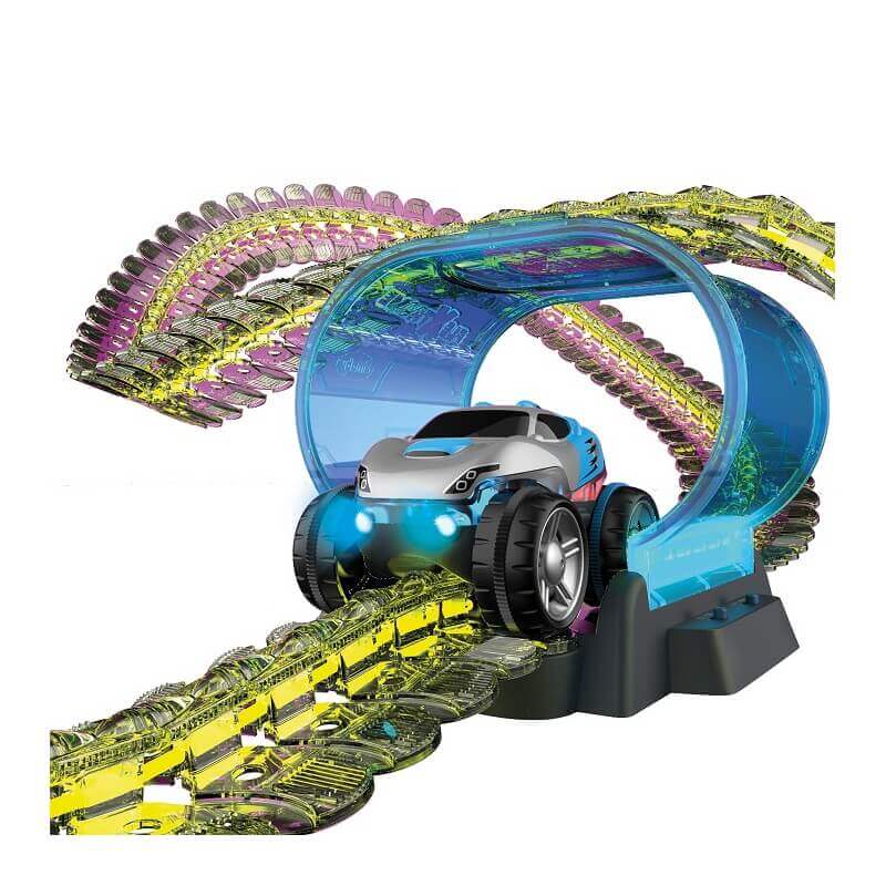 SMOBY Flextreme Neon Tor Samochodowy z Autem Zestaw Startowy Transporto Priemonės