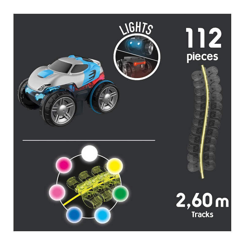 SMOBY Flextreme Neon Tor Samochodowy z Autem Zestaw Startowy Transporto Priemonės