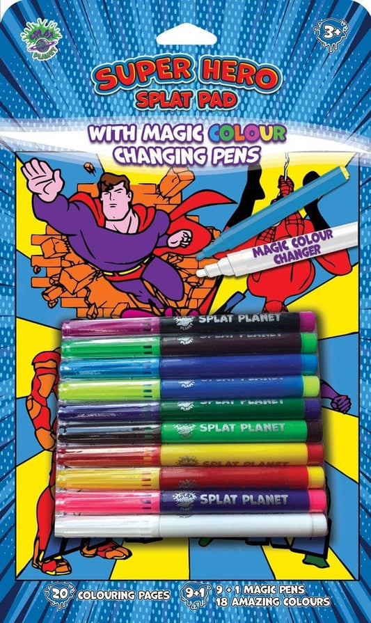 Splat Planet magiška spalvinimo knygelė SUPER HEROJAI