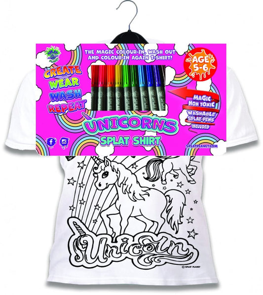 Splat Planet marškinėliai su flomasteriais, Vienaragiai