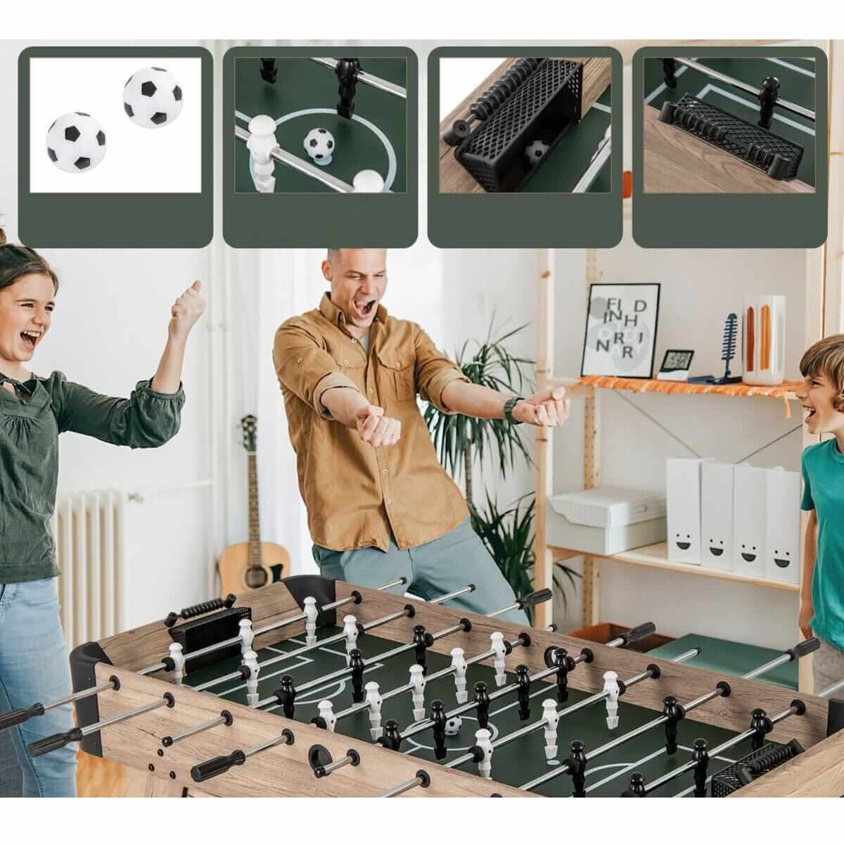 Stalo Futbolas Su Reguliuojamomis Kojelėmis Ir 26 Žaidėjais 138 x 67,5 cm, 3065 Stalo Žaidimai