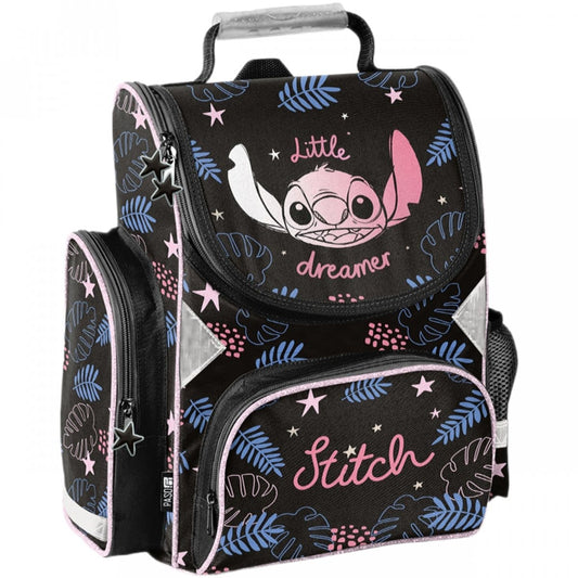 Stitch standi mokyklinė kuprinė 1–4 klasei, 5 dalių komplektas su priemonėmis Mokyklinės kuprinės