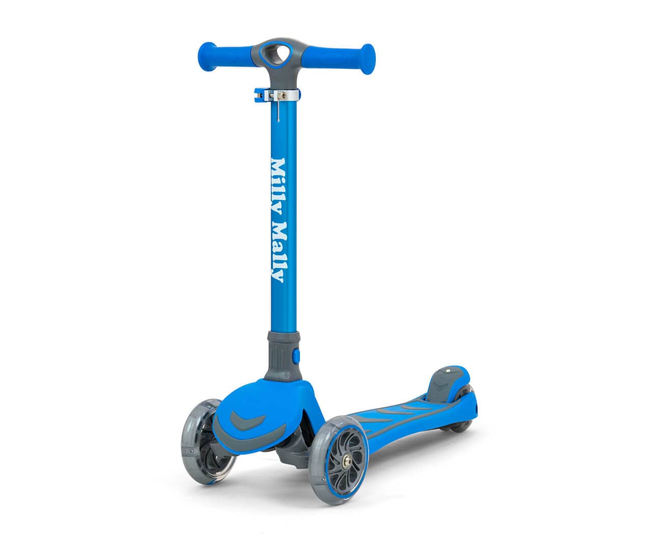 Sulankstomas Vaikiškas Triratis Paspirtukas Su LED ratais, Mėlynas Iki 50 Kg Paspirtukai