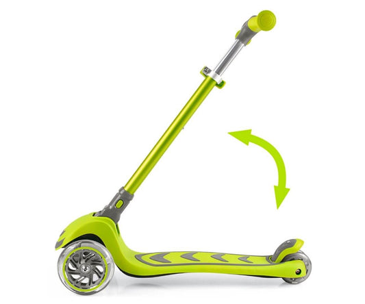 Sulankstomas Vaikiškas Triratis Paspirtukas Su LED ratais, Žalias Iki 50 Kg Paspirtukai