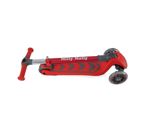 Sulankstomas Vaikiškas Triratis Paspirtukas Su LED Raudonas Iki 50 Kg Paspirtukai