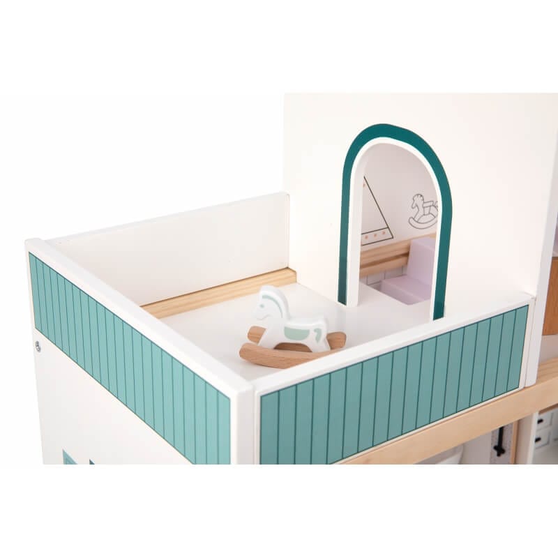 TOOKY TOY Didelis Medinis Lėlių Namelis + FSC Figūrėlės Žaislai Vaikams