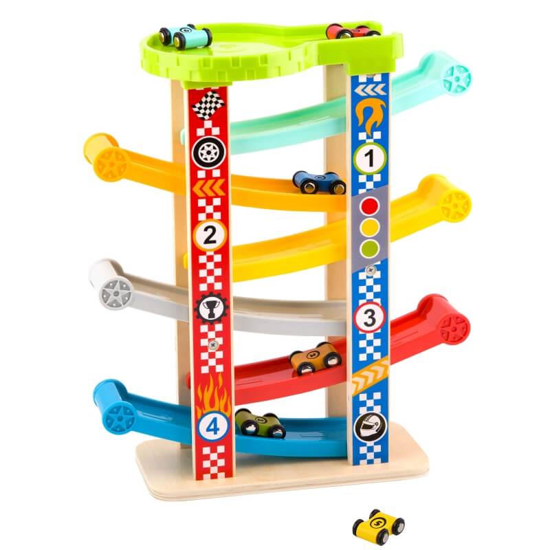 TOOKY TOY Kolorowa Zjeżdżalnia Tor Dla Samochodów Žaislai Vaikams Ir Kūdikiams
